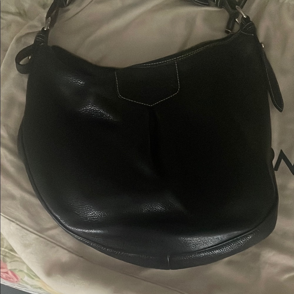 Elegant Black Leather Hobo Bag